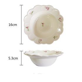 Ceramic French Dessert Plate Premium Salad Bowl (Option: White-6inch)