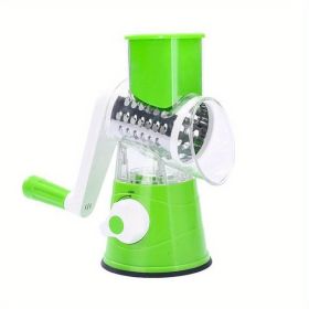 1 Set; 4in1; Vegetable Slicer; Multifunctional Fruit Slicer; Manual Food Grater; Rotary Cutter; Vegetable Grinders; Kitchen Stuff; Kitchen Gadgets (Color: green)