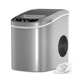 Household Mini Portable Countertop Ice Maker (Color: Silver)