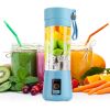 Portable Juicer Blender USB Rechargeable Juicer Cup Fruit Baby Food Mixing Machine with 6 Blades Powerful Motor