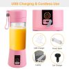 Portable Juicer Blender USB Rechargeable Juicer Cup Fruit Baby Food Mixing Machine with 6 Blades Powerful Motor